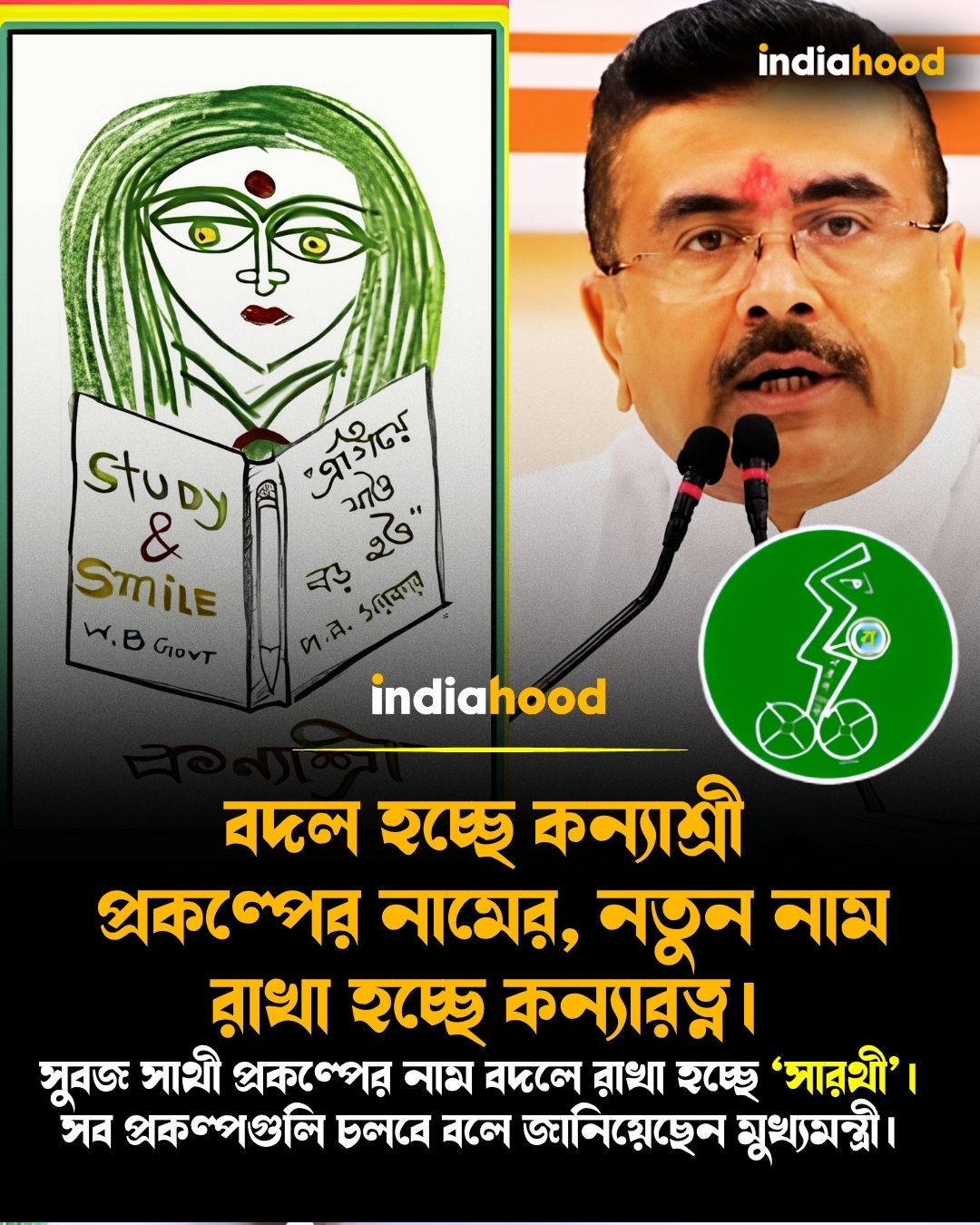 সুবজ সাথী প্রকল্পের নাম বদলে রাখা হচ্ছে ‘সারথী’।